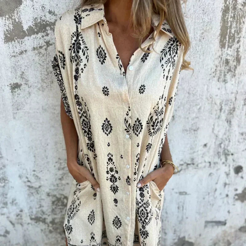 Bailey | Bequemes Kleid mit kurzem Arm und praktischen Taschen