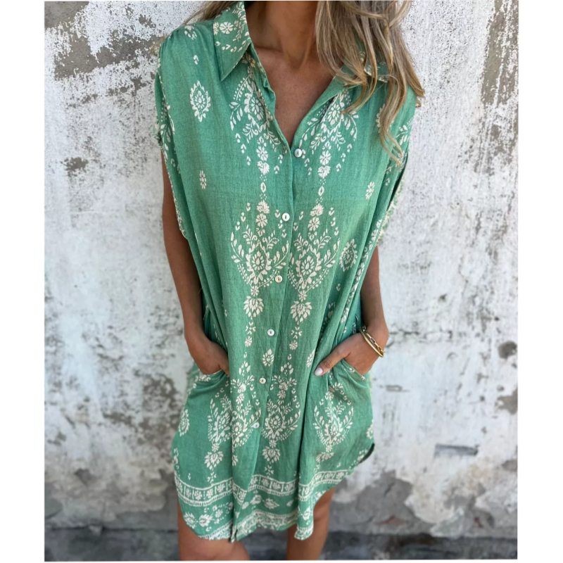 Bailey | Bequemes Kleid mit kurzem Arm und praktischen Taschen