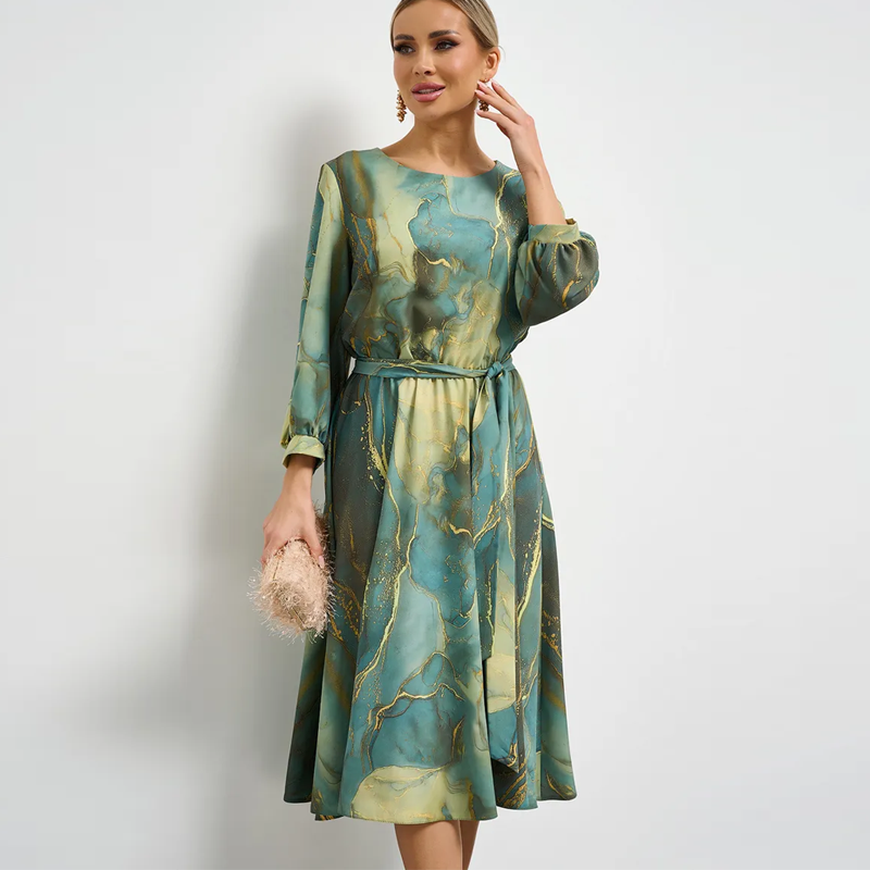 Alma™ | Elegantes vergoldetes Kleid mit Farbverlauf