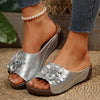 Cira | Bequeme Slipper-Sandalen mit Blumenmuster