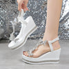 Lainey | Elegante Sandalen mit offener Spitze und Glitzerschmetterlingen