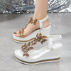 Lainey | Elegante Sandalen mit offener Spitze und Glitzerschmetterlingen