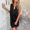 Cassie | Ärmelloses Minikleid mit Button-Down-Ausschnitt