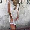 Cassie | Ärmelloses Minikleid mit Button-Down-Ausschnitt