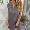 Cassie | Ärmelloses Minikleid mit Button-Down-Ausschnitt