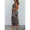 Kari | Leopardenkleid mit tiefem V-Ausschnitt