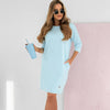 Paisley | Bequemes Kleid mit 3/4-Ärmeln und Rundhalsausschnitt