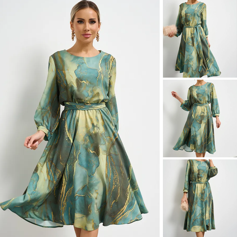 Alma™ | Elegantes vergoldetes Kleid mit Farbverlauf
