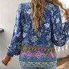 Betha | Bedrucktes Langarmshirt mit V-Ausschnitt