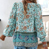 Betha | Bedrucktes Langarmshirt mit V-Ausschnitt