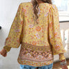 Betha | Bedrucktes Langarmshirt mit V-Ausschnitt
