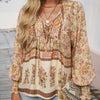 Betha | Bedrucktes Langarmshirt mit V-Ausschnitt