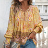 Betha | Bedrucktes Langarmshirt mit V-Ausschnitt