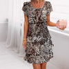 Mitsy | Buntes Paillettenkleid mit Leopardenprint für glamouröse Auftritte