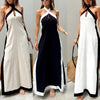 Liechelle | Elegantes Neckholder-Maxikleid mit Schlitz und offenem Rücken