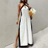 Liechelle | Elegantes Neckholder-Maxikleid mit Schlitz und offenem Rücken