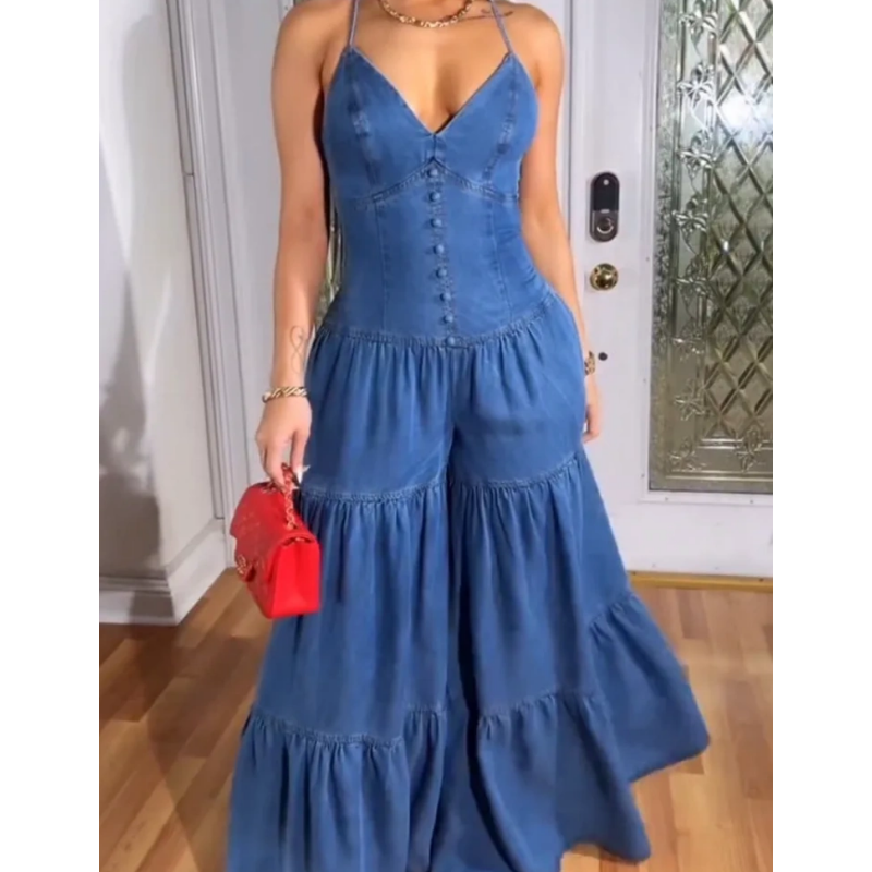 Summer | Elegante Neckholder-Kombi für Damen mit V-Ausschnitt