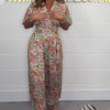 Emily | Stylischer Jumpsuit mit V-Ausschnitt und Druck für Damen