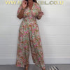 Emily | Stylischer Jumpsuit mit V-Ausschnitt und Druck für Damen