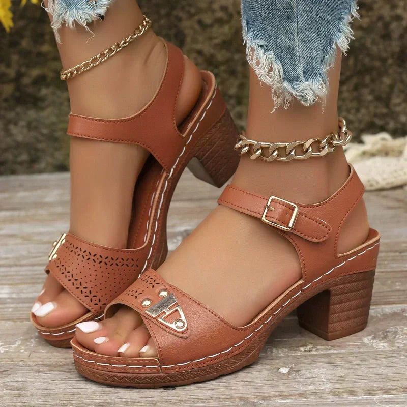 Elke | Sandalen mit Blockabsatz