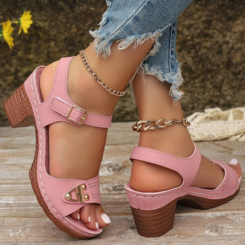Elke | Sandalen mit Blockabsatz
