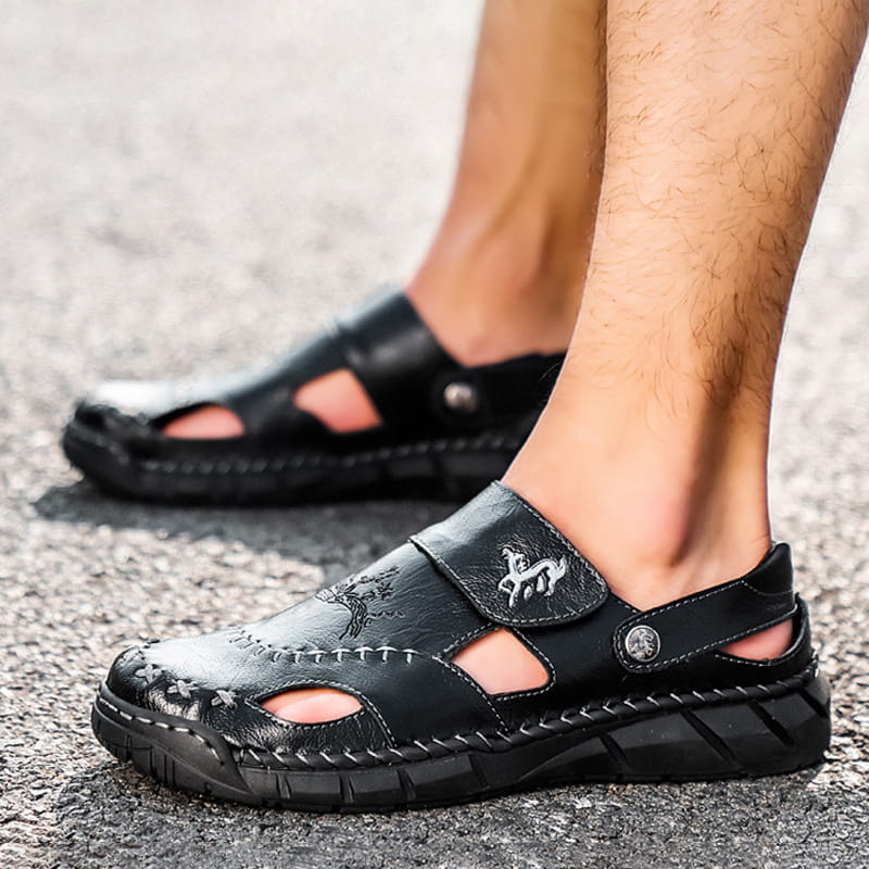 Lemuel | Komfortable und luftdurchlässige PU-Ledersandalen für Männer