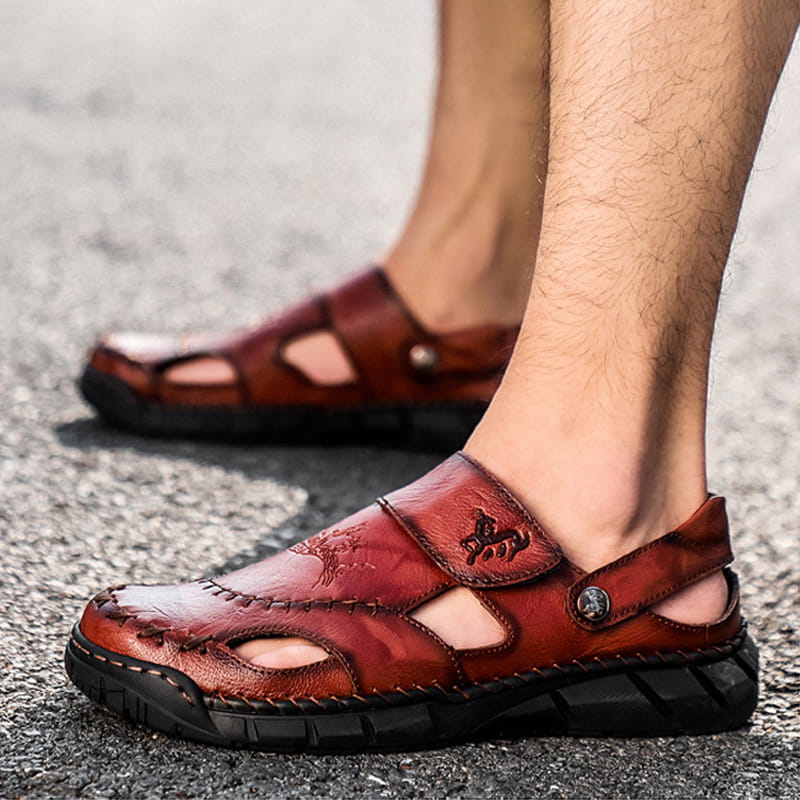 Lemuel | Komfortable und luftdurchlässige PU-Ledersandalen für Männer