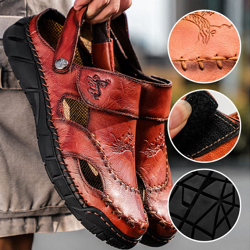Lemuel | Komfortable und luftdurchlässige PU-Ledersandalen für Männer