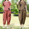 Mazel | Modisches Damen-Set mit bedrucktem Oberteil und 7/8-Hose