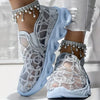 Dheri | Damen bestickte Spitze Mesh Sneakers