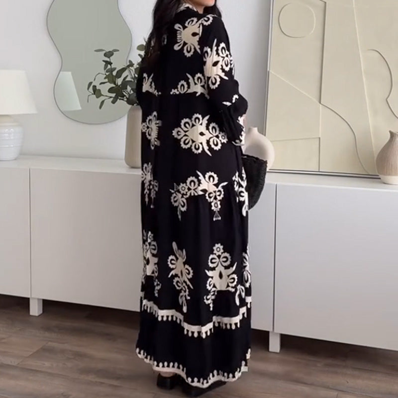Rosarya | Feminines Midikleid mit Rüschensaum und lockerem Schnitt