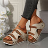 Shery | Klobige Sandalen mit Korkkeilen