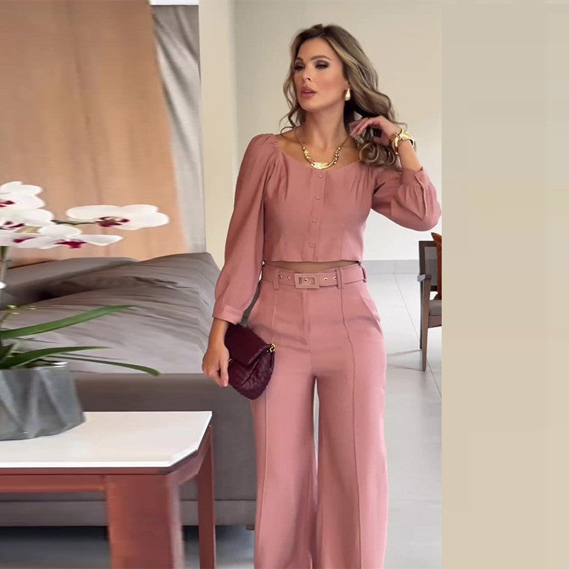 Murphy™ | Elegantes 2-teiliges Set mit Oberteil und weitem Hosenbein