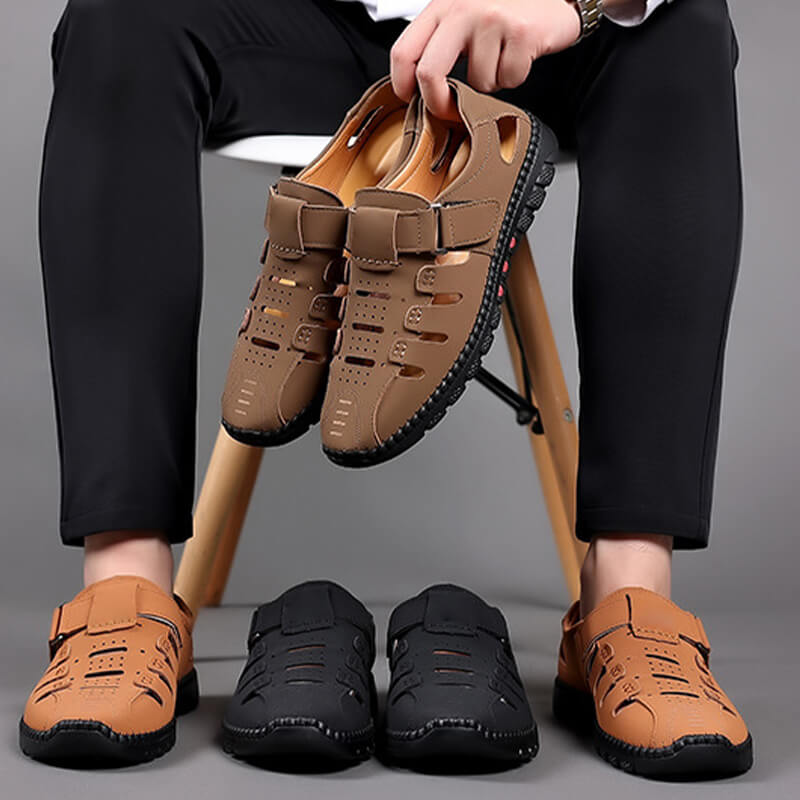 Chard | Einzigartige Ledersandalen für Männer mit verstellbaren Riemen