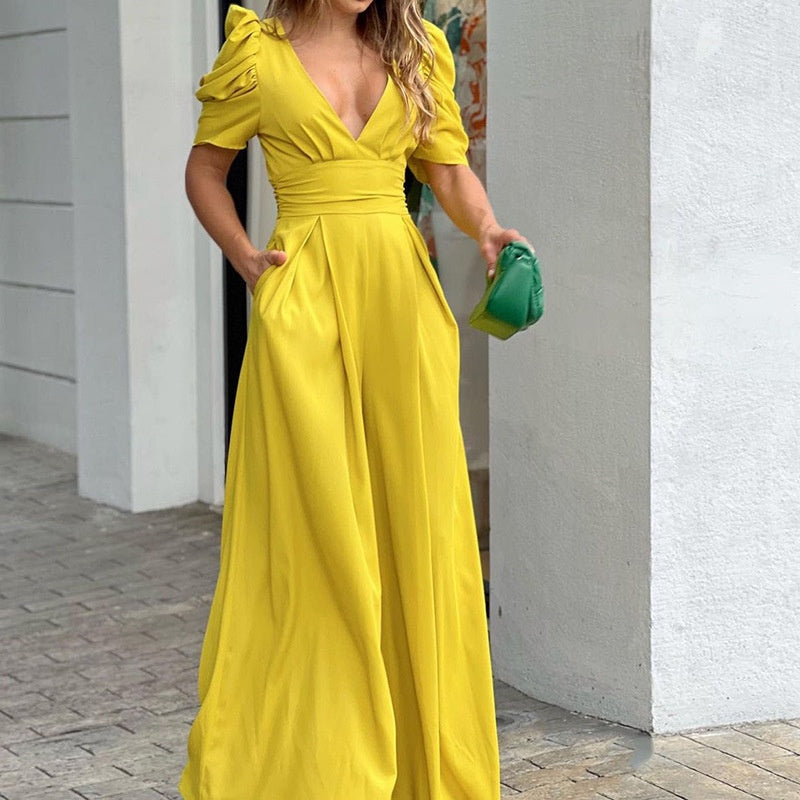 Dionela | Modischer Jumpsuit für Damen mit tiefem V-Ausschnitt