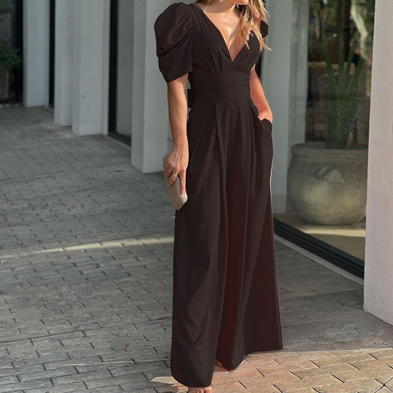 Dionela | Modischer Jumpsuit für Damen mit tiefem V-Ausschnitt