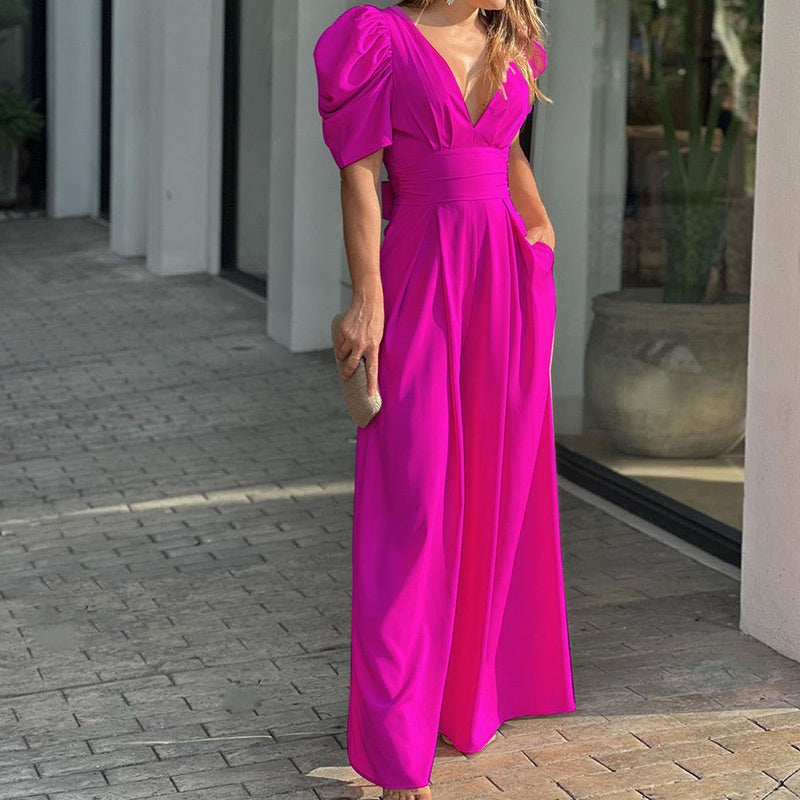 Dionela | Modischer Jumpsuit für Damen mit tiefem V-Ausschnitt