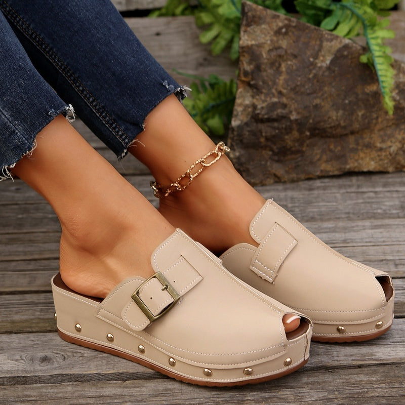 Gertrud | Lässige Peep-Toe-Plattform-Sandaletten für Damen