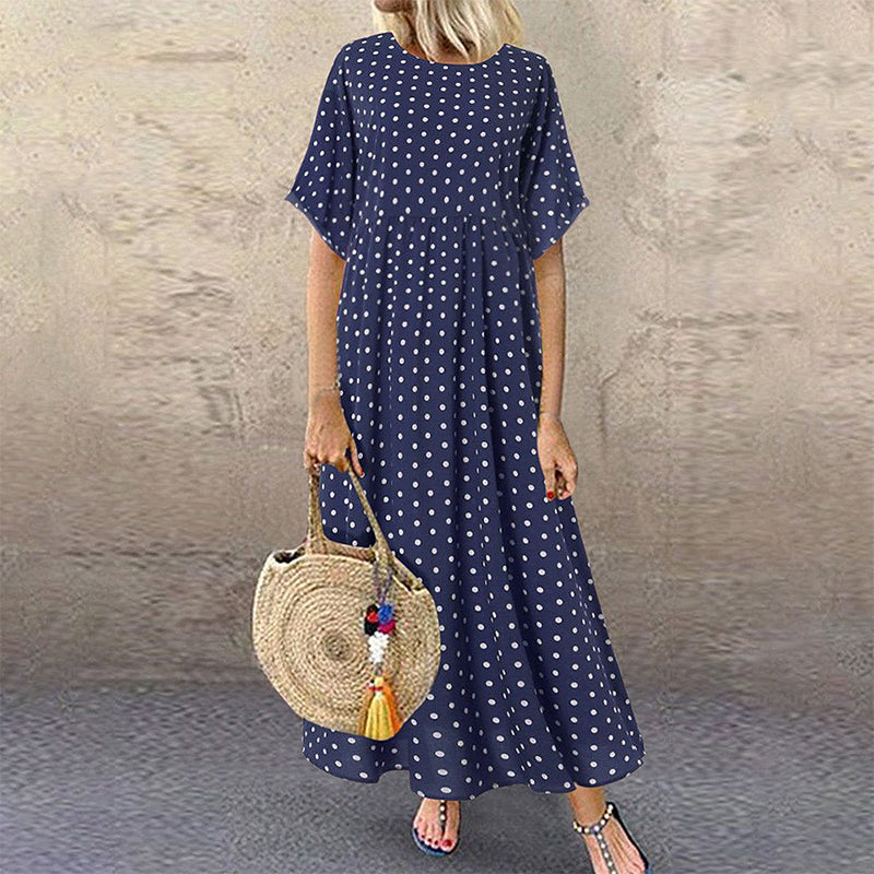 Jaeli | Boho-Maxikleid mit Tupfen