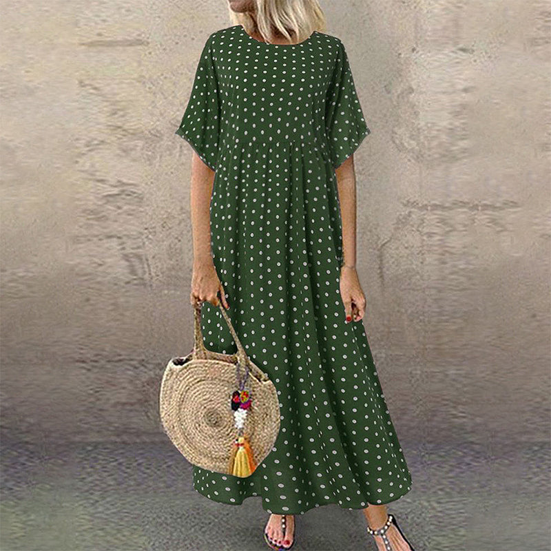 Jaeli | Boho-Maxikleid mit Tupfen