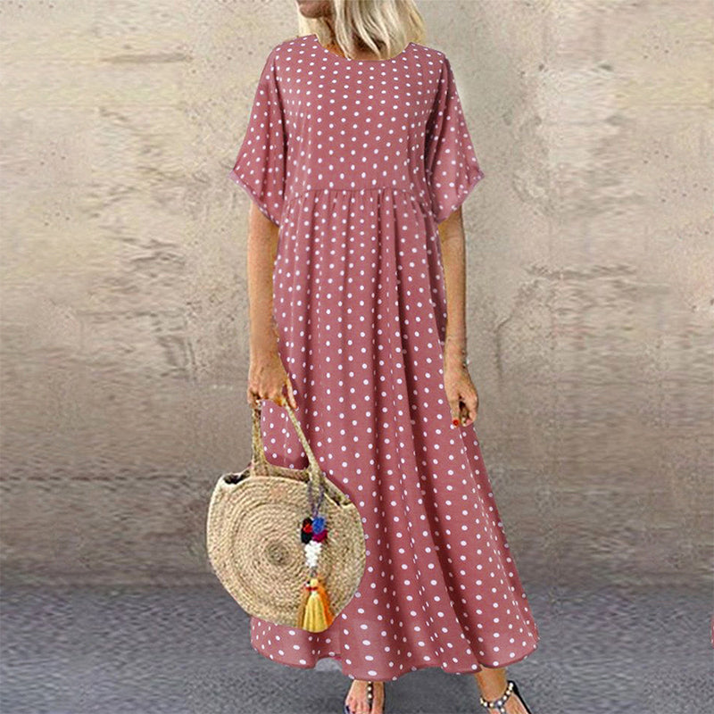 Jaeli | Boho-Maxikleid mit Tupfen