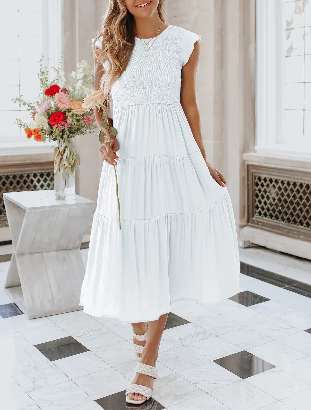 Cecelia | Stilvolles, kurzes Midikleid für Damen