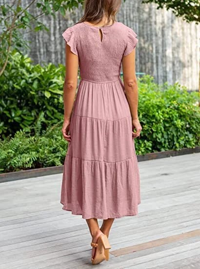 Cecelia | Stilvolles, kurzes Midikleid für Damen