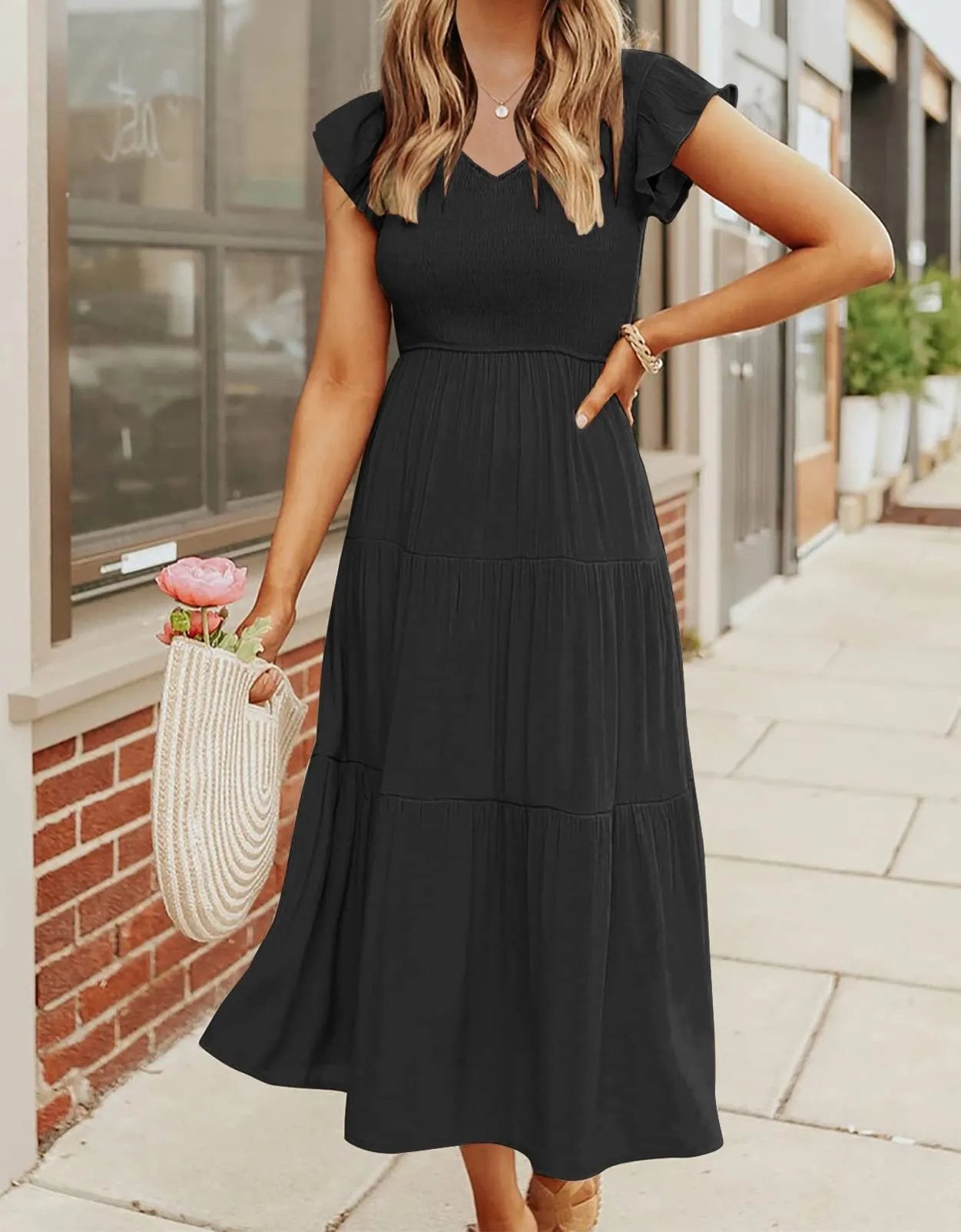 Cecelia | Stilvolles, kurzes Midikleid für Damen
