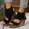Antje | Sandalen mit Keilabsatz und Quaste