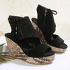 Aubrey | Bequeme Damen-Sandalen mit Keilabsatz und Quaste