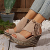 Antje | Sandalen mit Keilabsatz und Quaste