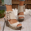 Antje | Sandalen mit Keilabsatz und Quaste