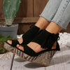 Antje | Sandalen mit Keilabsatz und Quaste