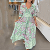 Catalina | Feminines langes Kleid mit floralem Design